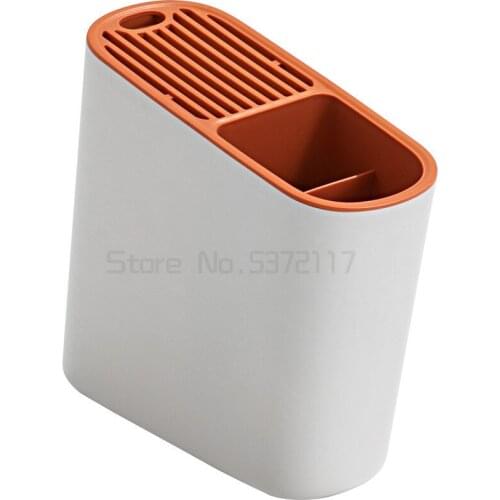 Plastic slant chopsticks cage drain knife rack kitchen supplies multi-functional storage rack no punching tool storage rack