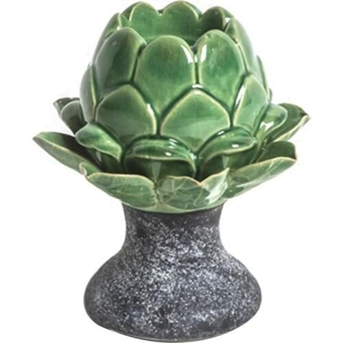 Lucky Art Green Kc Pineapple Candle Holder 15 cm