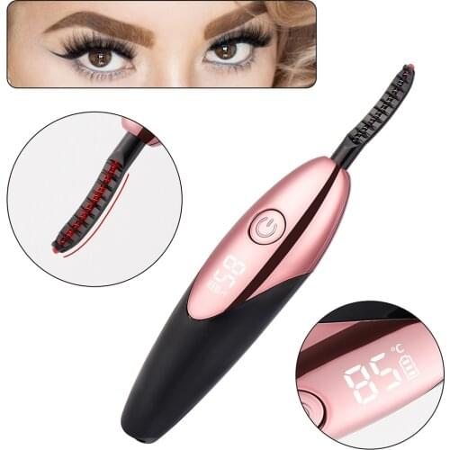 Recharging Fast Heating Eyelash Curler Eyelash Slendering Pen Convex Gear Brush Mascara Long-Lasting Curling Comb Eyelash Clip