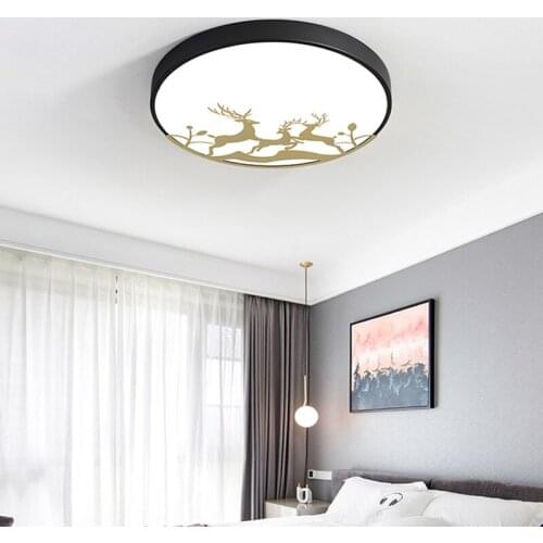 Simple modern led ceiling lamp room lamp Nordic home lighting lamps dimmable master bedroom lamp 2020 new round bedroom lamp