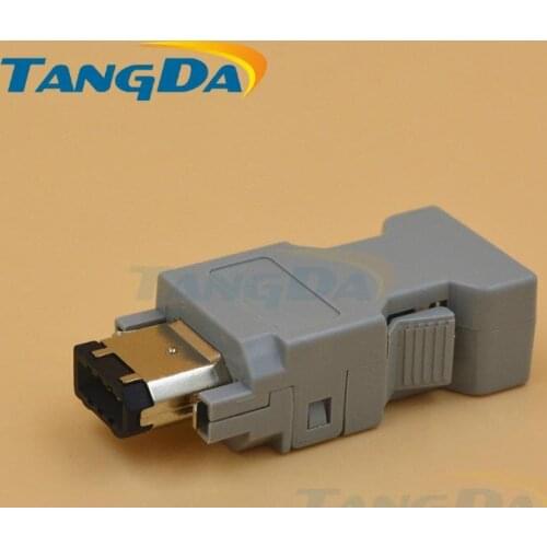 Tangda Servo connector SCSI HPCN servo driver gold-plated male head Connect 6p 6pin 6 core