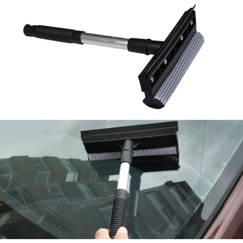 Car Window Squeegee Window Handle Cleaning Brush Non-Telescopic Rod Glass Squeegee for Home Office Cars