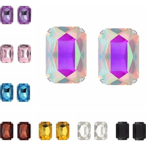 Pulaqi Rhinestones For Needlework Non Hotfix Rhinestones For Clothes Flatback Rhinestone With Silver Claw Strass Crystals