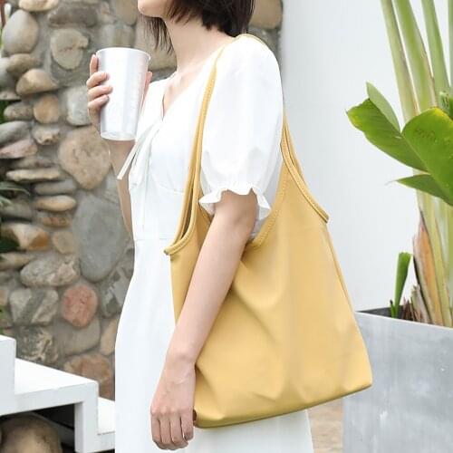 New Korean Leisure Art Tote Summer Simple Pure Color Mother Purses Handbags Bag Net Red Fashion Nylon One Shoulder Womens Bag