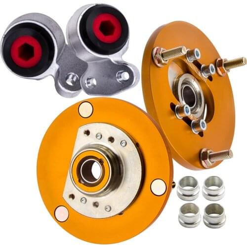 For BMW E46 316, 318, 320, 323, 325, 330, M3 Camber Plate Top Upper Mount & Aluminum Control Arm Bushings