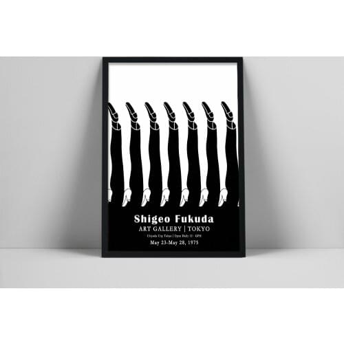 Shigeo Fukuda exhibition poster, Shigeo Fukuda print, Black white Legs, Art Exhibition Poster,Exhibition art print, t, Exhibiti