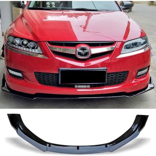 Front Bumper Spoiler Protector Plate Lip Body Kit For Mazda 6 M6 2006 - 2015 Carbon Surface Car Decorative strip Chin Shovel