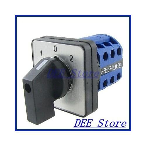 1.5A/380VAC 0.14A/220VDC 1-0-2 Position Universal Changeover Switch