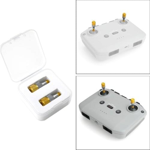 1Pair Thumb Rocker Aluminum Alloy Joysticks with Storage Case for DJI Mavic Mini Air 2S Mini Replace Accessories