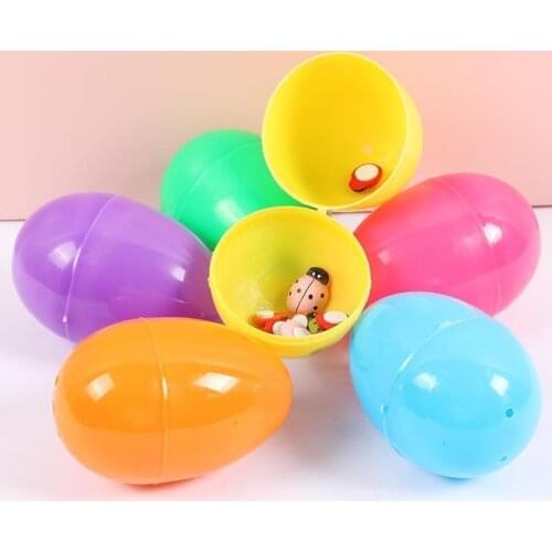 10PCS/lot Flastic easter eggs Ball Hollow Eggs Shape DIY Christmas Decorations Kids Gifts Happy easter decoration 6CM