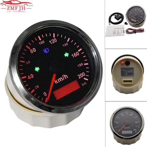 12V/24V Universal 85mm GPS Speedometer 0-200km/h For Racing Car ATV Motorcycle with Backlight Waterproof IP67 DIgital Gauge