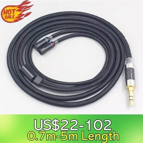 2.5mm XLR 4.4mm Super Soft Headphone Nylon OFC Cable For Sennheiser IE8 IE8i IE80 IE80s Metal Pin LN007552