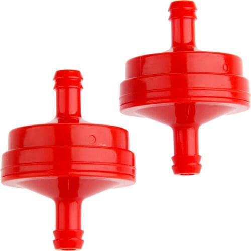 2pcs Lawn Mower Plastic Red Inline Fuel Filter for Briggs and Stratton Inline In Line Fuel Filter Lawn Mower Red 298090 298090S