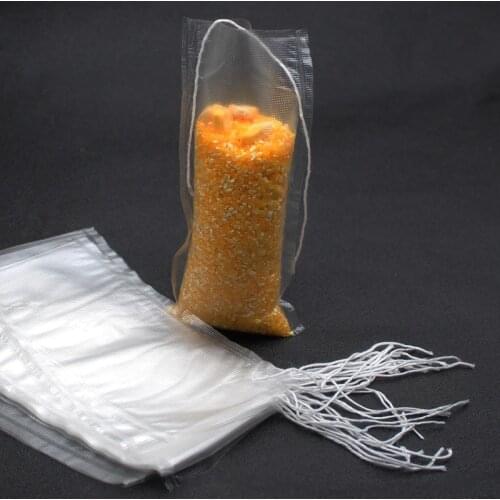 20PCS Carp Fishing Accessories Water Dissolving PVA Bag with String for Carp Boilie Bait Bag Carp Fishing Feeder Bag Multi Sizes