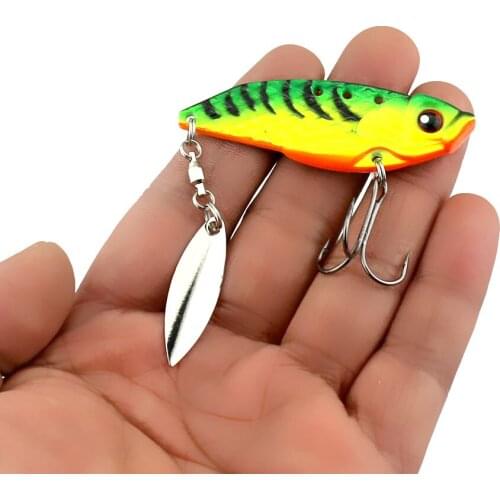 40PCS/lot Metal VIB Long Shot Reflective Fishing False Lure 6cm/20g Bionic Sequin Hard Bait 3D Glasses Tackle Fish