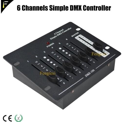 6 Channel Simple DMX Controller Stage Light Equipment DMX Remote Portable Console/Controller DMX512 Stage Light Fixtures Control