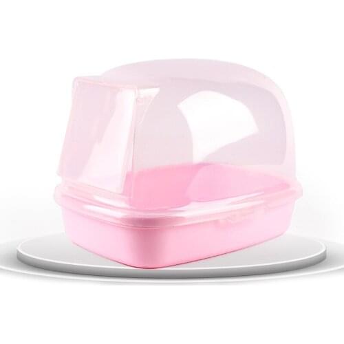 ABS Automatic Close Hamster Mouse Rat Squirrel Bathtub Washroom Bathroom Dustproof Cleaning Playing Box Pet Supplies
