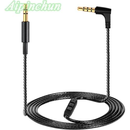 Aipinchun 3.5mm to 3.5mm Bending Jack Audio AUX Cable Cord Mic Volume Controller for Car/Headphone/Speaker for iPhone Samsung