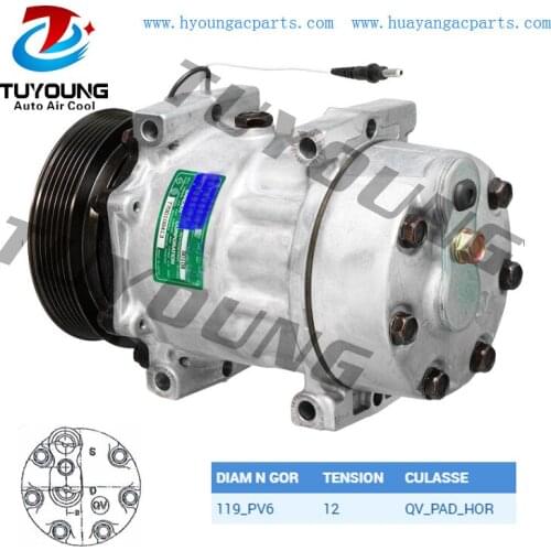 SD7H15 Auto a/c compressor for Renault Espace Laguna 1.8 2.0 7700108413 119mm 6pk 12v