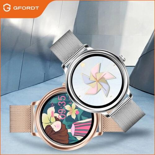 Gfordt Brand Fashion Women Smart Watch, IP68 Waterproof Fitness Bracelet With Heart rate monitor, Luxury Smartwatch for Women