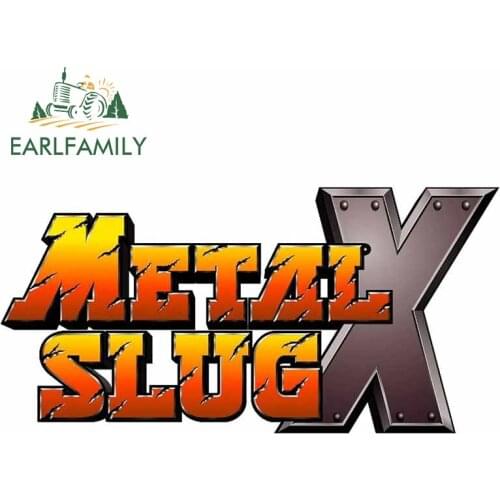 EARLFAMILY 13cm x 6.6cm for Metal Slug X Logo Car Stickers Vinyl Waterproof Scratch-proof Custom Printing Window Trunk Decal