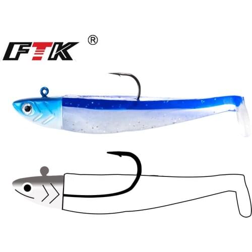 FTK black minnow jig head 5g/12g/ 25g fishing lure soft pike lure 9 Colors bass fishing shad soft bait boat code seabass bait