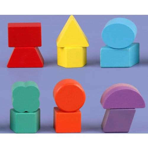 Shape Recognition Sorting Puzzle Match Up Game Blocks Toys Education Toy