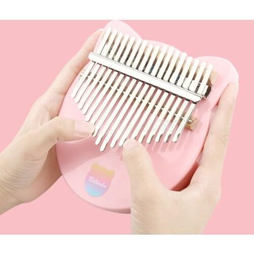 Kalimba 17-key Thumb Piano High Quality Carbon Brazing Solid Color Mbira Body Instrument Kalimba Piano Creative Music Box
