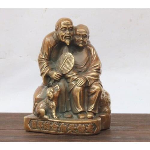 China brass Grow old together crafts statue