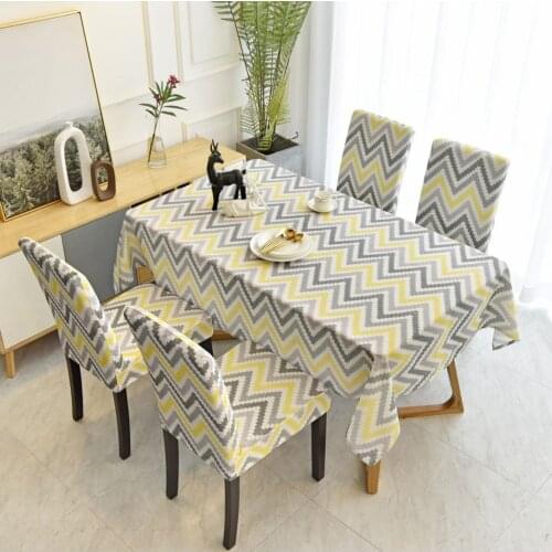 Nordic Geometric Yellow Coffee Table RipplePop Patterns Rectangular Tablecloth TV Cabinet for Livingroom ZB-HM299#30