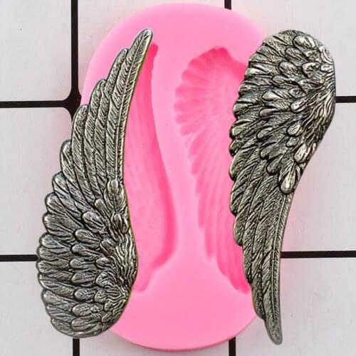 Wings Silicone Mold Bbay Birthday Fondant Cake Decorating Tools DIY Chocolate Gumpaste Mould Polymer Clay Molds Candy Moulds