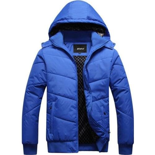 Fashion New 2020 Winter Jacket Men Thick Warm Cotton Padded Coat Man Short Slim Hood Windproof Campera Hombre Plus Size HJ543
