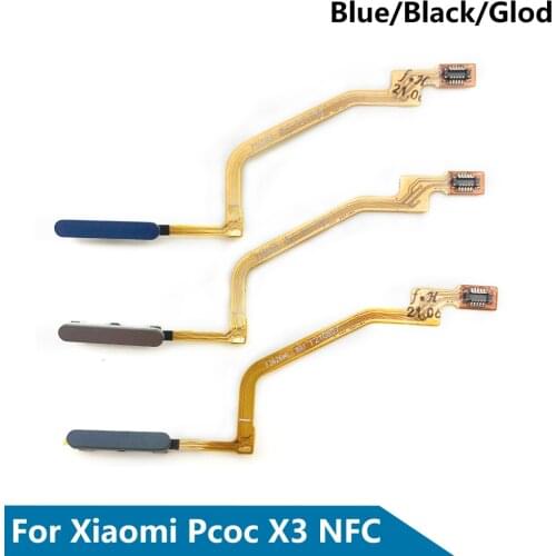 New For Xiaomi Poco X3 NFC Fingerprint Sensor Scanner Touch ID Connect Motherboard home button Flex Cable