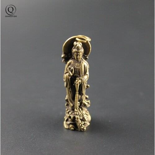 New Fashion Keychain Guanyin Bodhisattva Buddha Pendants DIY Men Jewelry Car Key Chain Ring Holder Souvenir For Gift Artwork
