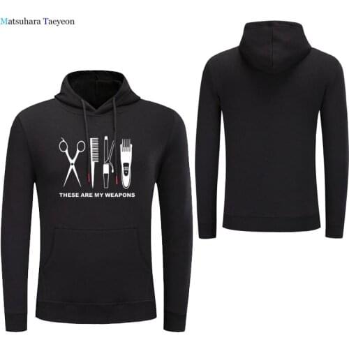 New Fashion hoodies women Barber long Sleeve sweatshirt Cotton Hairdresser Weapon hoodie Girls scissors Clothing Tops