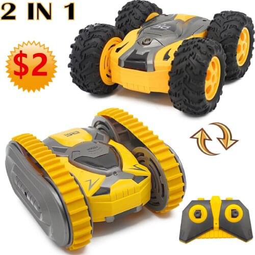RC Car Mini Stunt Two-Side Drift Buggy Car 2.4G Crawler Roll Radio Remote Control Car 360 Flip Kids Robot RC Cars Toys Boy Gift
