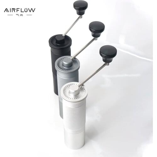AIRFLOW AURORA Manual Coffee Grinder Portable Hand Mini High Quality Coffee Bean Grinder Stainless Steel Burr Core Coffee Mill