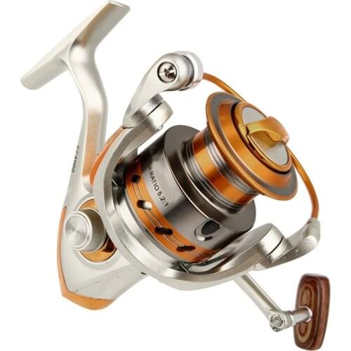 Outdoor Fishing Reels EF500-9000 12BB 5.2:1 Metal Spinning Fishing Reels Fly Wheel For Fresh/ Salt Water Fishing Tool Accessorie