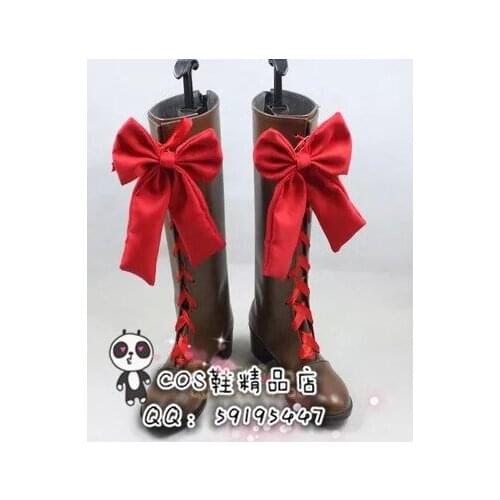 Black Butler Alois Trancy Little Red Reding Hood Brown Party Cosplay Shoes Boots X002