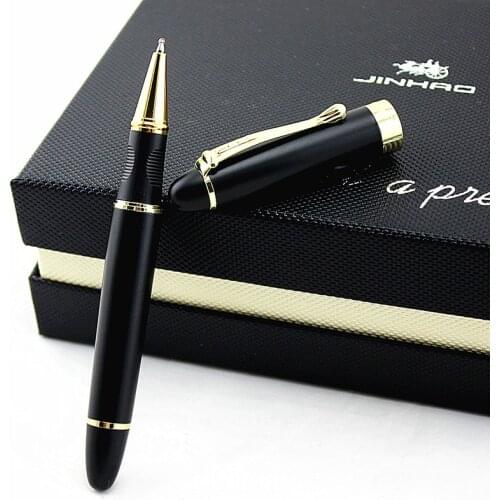 ROLLER BALL PEN JINHAO X450 MATTE BLACK AND GOLDEN BUSINESS OFFICE BLACK WHITE MULTI COLORS FOR CHOICE JINHAO 450