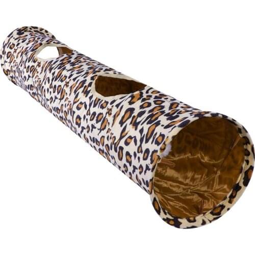 Cat Tunnel Leopard Print Single-pass Funny Cat Channel Foldable Pet Supplies