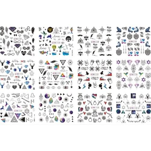 1 Sheet Nail Decals Water Transfer Stickers For Nails Art Personalize Pattern Bow/Cat Irregular Shape Manicure Sticker BN1129