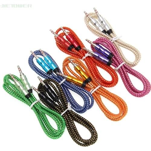 1M/3.28ft Aux Cable 3.5mm to 3.5 mm Male to Male Jack Auto Car Audio Cable Gold Plug AUX Line Cord For Iphone XS Xiaomi Speaker