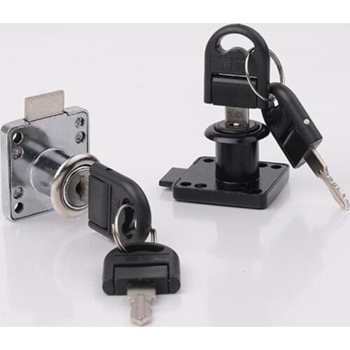 1PCS 16mm Office Drawer Locks with Same Key Furniture Cabinet Lock Lock Core Length 20mm Foldable Keys