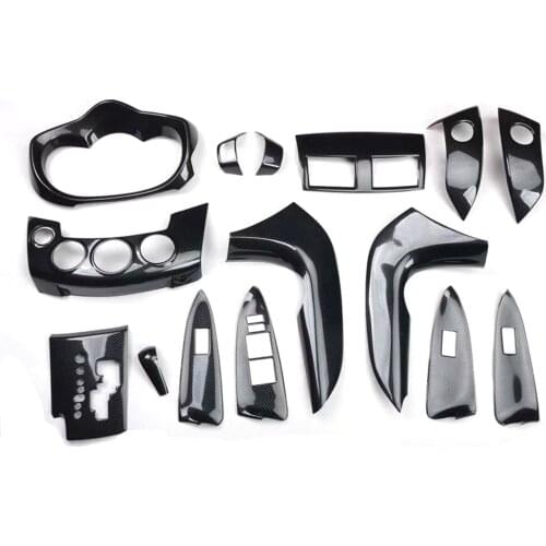 15pcs/set Car Interior Accessories For Toyota RAV4 2009 2010 2011 2012 LHD Car Instrument Air Vent Gear Shift Trim Styling