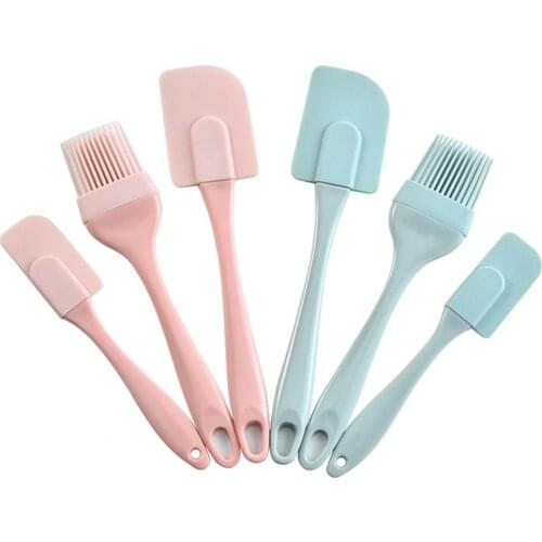 3Pcs/Set Cake Spatula Kit Portable Non-stick Silicone DIY Cream Scraper Spatula Kit for Kitchen Gadgets Accessories 2021