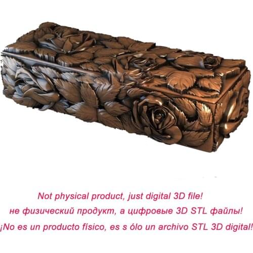 3d STL Model for CNC Router Engraver Carving Machine Relief Artcam Aspire "rose ring box"