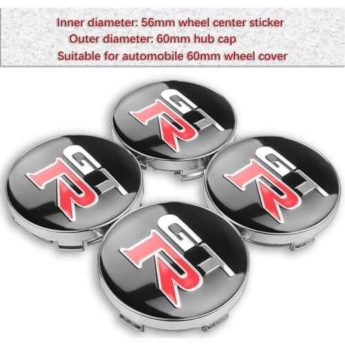 4pcs 56/60mm Car Wheel Center Hub Caps GTR Badge Cover Stickers For Nissan GTR Skyline Kawasaki R32 R34 R35 Styling Accessories