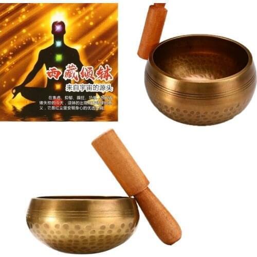 9.5cm-17.5cm Buddhism Meditation Bell Tibetan Singing Bowl Sound Therapy Buddhist Brass Bowls Yoga Chakra Healing Spiritual Gift