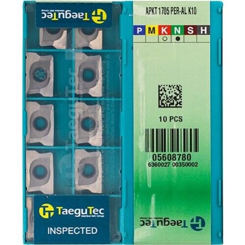 APKT1705PER-AL K10 Original Taegutac Carbide Inserts Turning Inserts Lathe Tools 10Pcs/Lot